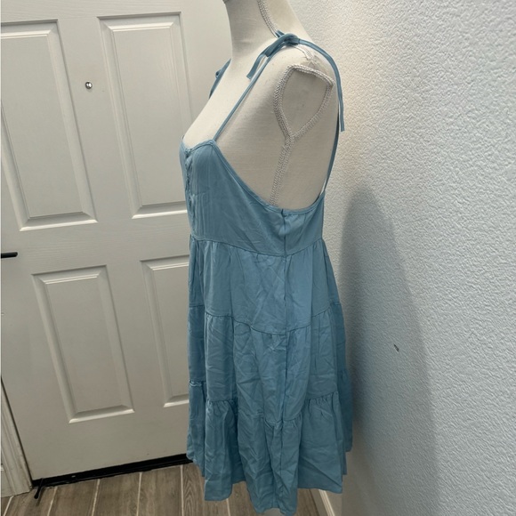 LA hearts blue tiered mini dress - Picture 2 of 8